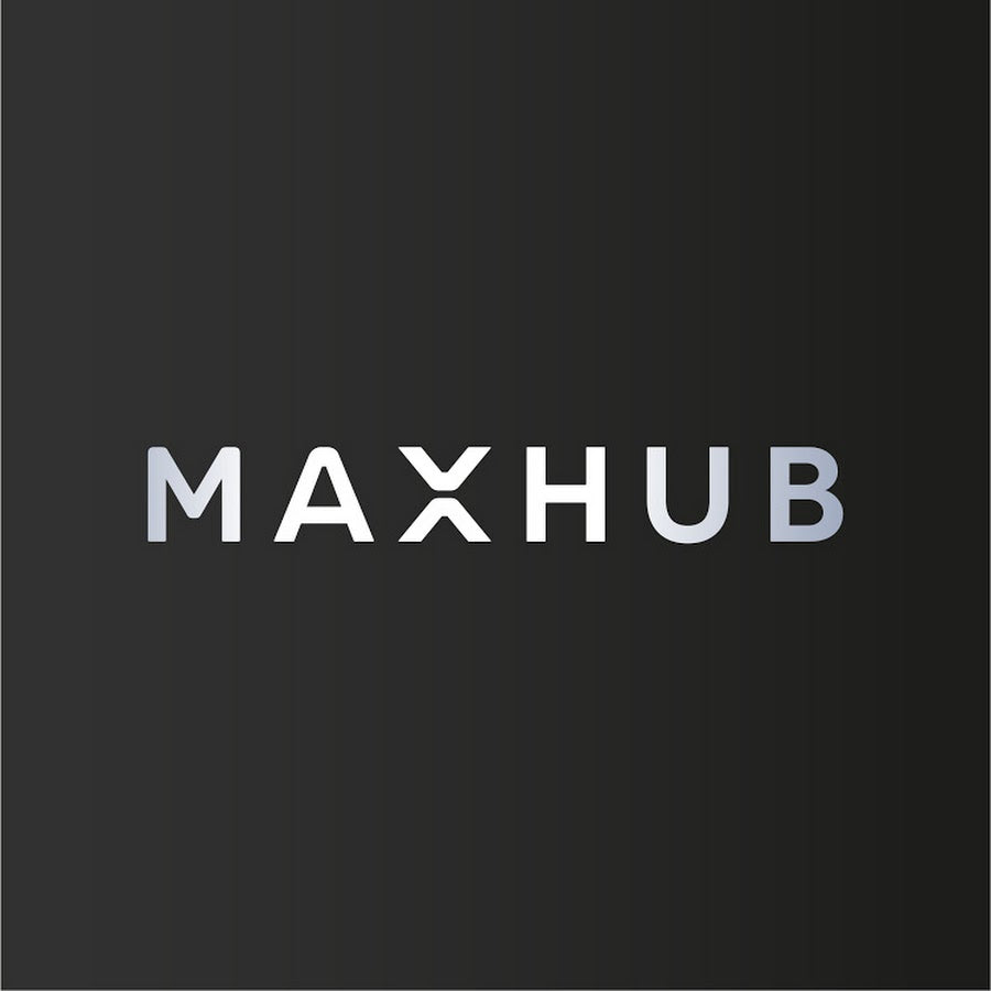 Logotipo oficial de MAXHUB en letras negritas y diseño corporativo