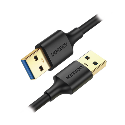 Cable USB-A 3.0 a USB-A 3.0 / 2 Metros / Macho a Macho / Conector Niquelado / Núcleo de Cobre Estañado / Blindaje Múltiple / Velocidad 5Gbps / No Requiere Controlador / Compatible con USB2.0 Y USB 1.1