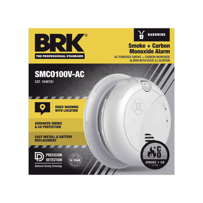 Detector Combo de Humo/CO, 120 Vca, No Requiere Panel, Con Batería de Respaldo, Sensor Inteligente de Falsas Alarmas