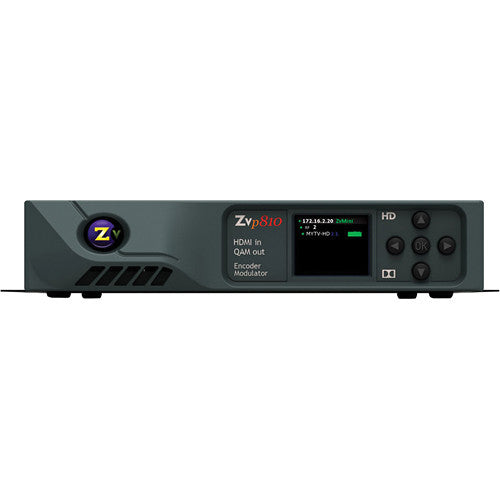 Zeevee ZvPro810 codificador de video de alta definición HD, modulador QAM con 1 entrada de video HDMI hasta 1080i/1080p con audio digital incorporado o entrada de audio analógico. Salida RF MPEG-2 QAM