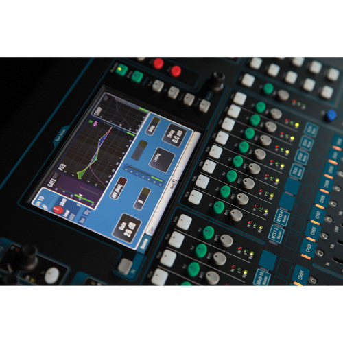ALLEN & HEATH QU-32 Mezclador digital de 32 entradas y 24 salidas, Pantalla táctil de 7", 25 faders motorizados, Interfaz de grabación USB 32x32,4 motores de efectos integrados, Aplicación para iPad para mezclas inalámbricas