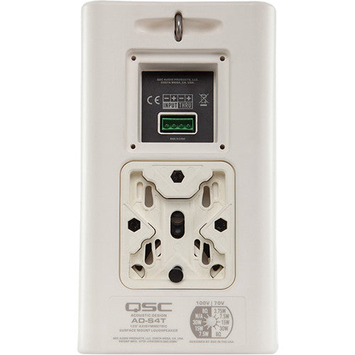 QSC AD-S4T (W) AcousticDesign Series 4.5" 2 vías 50W Altavoz de montaje en superficie (par, blanco) (copia)