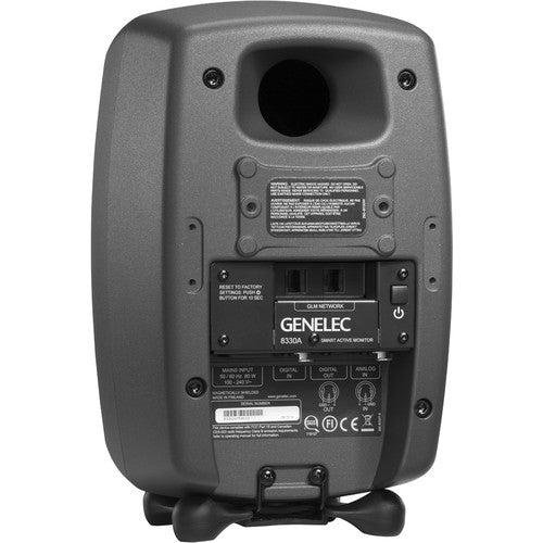 GENELEC 8330APM: Monitor de estudio activo SAM™ (5", 100W). DSP, AutoCal™ y DCW™ garantizan precisión profesional y adaptación a cualquier sala. Monitoreo inteligente superior para mezcla, masterización y postproducción. Incluye entrada AES/EBU. 1 pieza