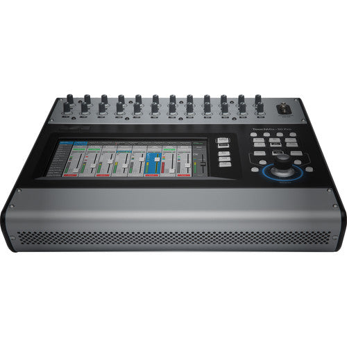 QSC TouchMix-30 PRO Mezclador digital compacto con pantalla táctil, 32 Entradas totales, 16 Salidas, Control inalámbrico mediante aplicación para iPad, Procesamiento DSP, Grabación multipista, Adaptador USB Wi-Fi incluido