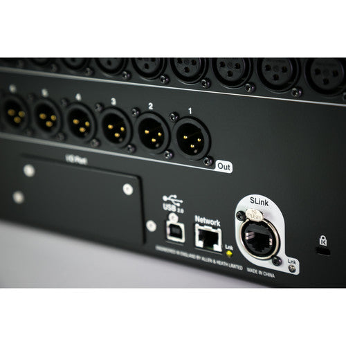 ALLEN & HEATH SQ-6 de 24 Entradas Mono (XLR) expandibles a 48 entradas, 14 Salidas en XLR (asignables), Entradas Estéreo (2 x TRS + 1 Miniplug) Pantalla táctil de 7" Puerto para tarjeta DANTE, WAVES o S-LINK