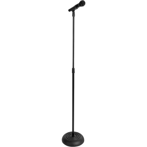 ON STAGE MS7201B Pedestal de micrófono de piso altura ajustable: 33 a 60" (83.82 a 152.4 cm)