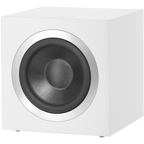 B&W DB4S Subwoofer de un solo controlador de estilo clásico que combina perfectamente con la Serie 700. Woofer de cono Aerofoil de 10", 1000 W de potencia de salida, Amplificación digital de clase D, Color Blanco