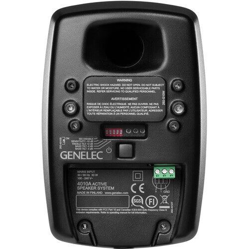GENELEC 4010A Altavoz para Instalación, Un sonido excepcional con dimensiones compactas.,  SPL  96 dB, Potencia del amplificador  25 W Bass (Class D) + 25 W Treble (Class D)