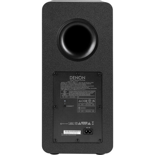 DENON DHT-S517 Barra de sonido de cine en casa Denon. HDMI con eARC, Bluetooth, Decodificación Dolby Atmos, Con Subwoofer inalámbrico