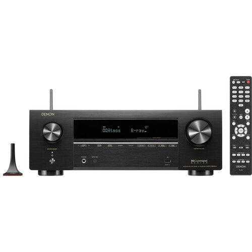 DENON AVR-X1800H es un receptor AV 7.2 (7 amplificados, 2 subwoofers) con 145W por canal. Soporta 8K/60Hz y 4K/120Hz, con Dolby Atmos, DTS:X, y HEOS Built-in para streaming. ¡Ideal para cine en casa inmersivo!