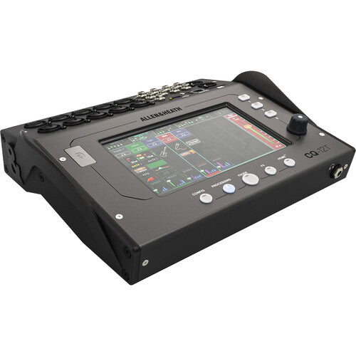 Allen & Heath CQ-12T Mezclador digital compacto de 12 canales con pantalla táctil de 7" Interfaz de audio USB-B de 16 x 18, Grabación y reproducción multipista de 16 x 18 a través de SD, Grabación/reproducción USB estéreo
