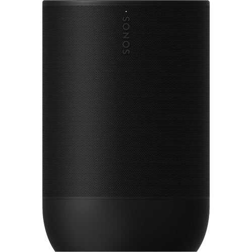 SONOS MOVE2 Altavoz inteligente portátil, Sonido estéreo, Graves a través de un woofer medio ajustado con precisión, Escucha optimizada con ajuste Trueplay, Hasta 24 horas de batería, Base de carga inalámbrica incluida, Transmisión Bluetooth y Wi-Fi