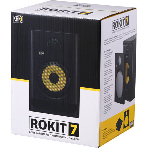 KRK ROKIT 7 Monitor de Estudio Activo Generación 5, RP7G5-NA) de 7" con DSP y Modos de Voz | Envío a todo México