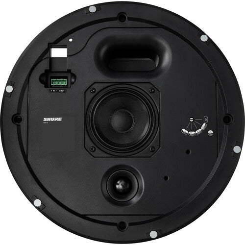 SHURE MXP-5W Altavoz pasivo de montaje en techo, baja profundidad, Los altavoces Microflex están diseñados para conferencias, al combinarse con micrófonos, DSP y amplificadores del ecosistema Microflex, ofrecen un sonido envolvente COLOR BLANCO