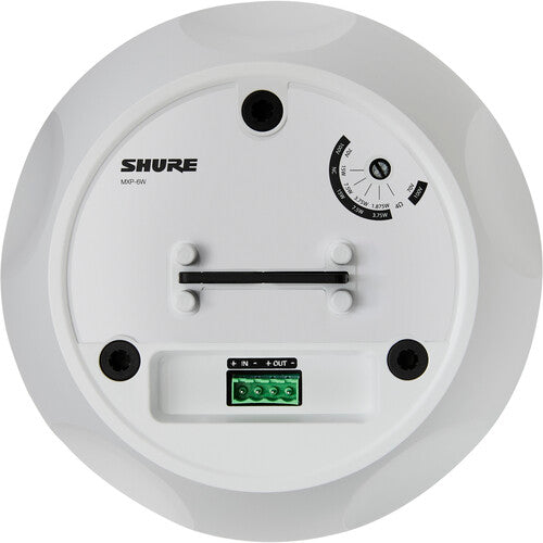 SHURE MXP-6W Microflex Altavoz pasivo colgante para conferencias (Blanco, individual)