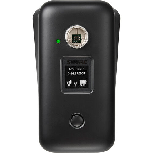 SHURE MXW8X NeXt Base de transmisor inalámbrico,para cuello de ganso, Modo de silencio programable, pantalla LCD, Cifrado seguro AES-25,6 39 horas con batería recargable
