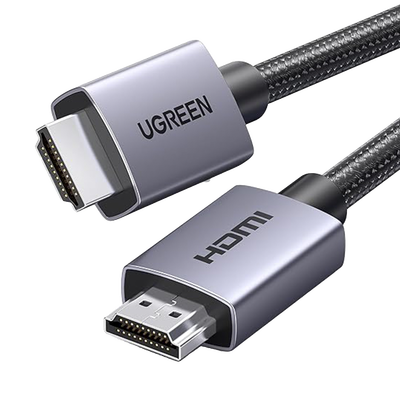 Cable HDMI 2.0 de Nylon Trenzado | 2 metros | 4K@60Hz | ARC | Dolby ATMOS | True HD | DTS HD | HDR | 3D Inversivo | 3 modos de Visualización | 3 Capas de Protección + 4 de Blindaje | Niquelado | Carcasa de Aluminio.