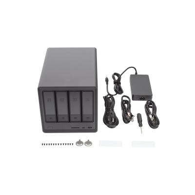 NASync DXP4800 | SO UGOS Pro | Intel N100 12th Gen Intel® Quad Core™ | 4-Bahias (SATA) hasta 96TB | 2* M.2 SSD hasta 16TB| 8GB DDR5 (Exp. a 16GB) | 2.5Gb Dual Ethernet | HDMI 4K | 2* USB2.0 | 1*USB 3.2Gen | 1* USB 3.2Gen2 | 1*USB-C 3.2Gen2 | SD