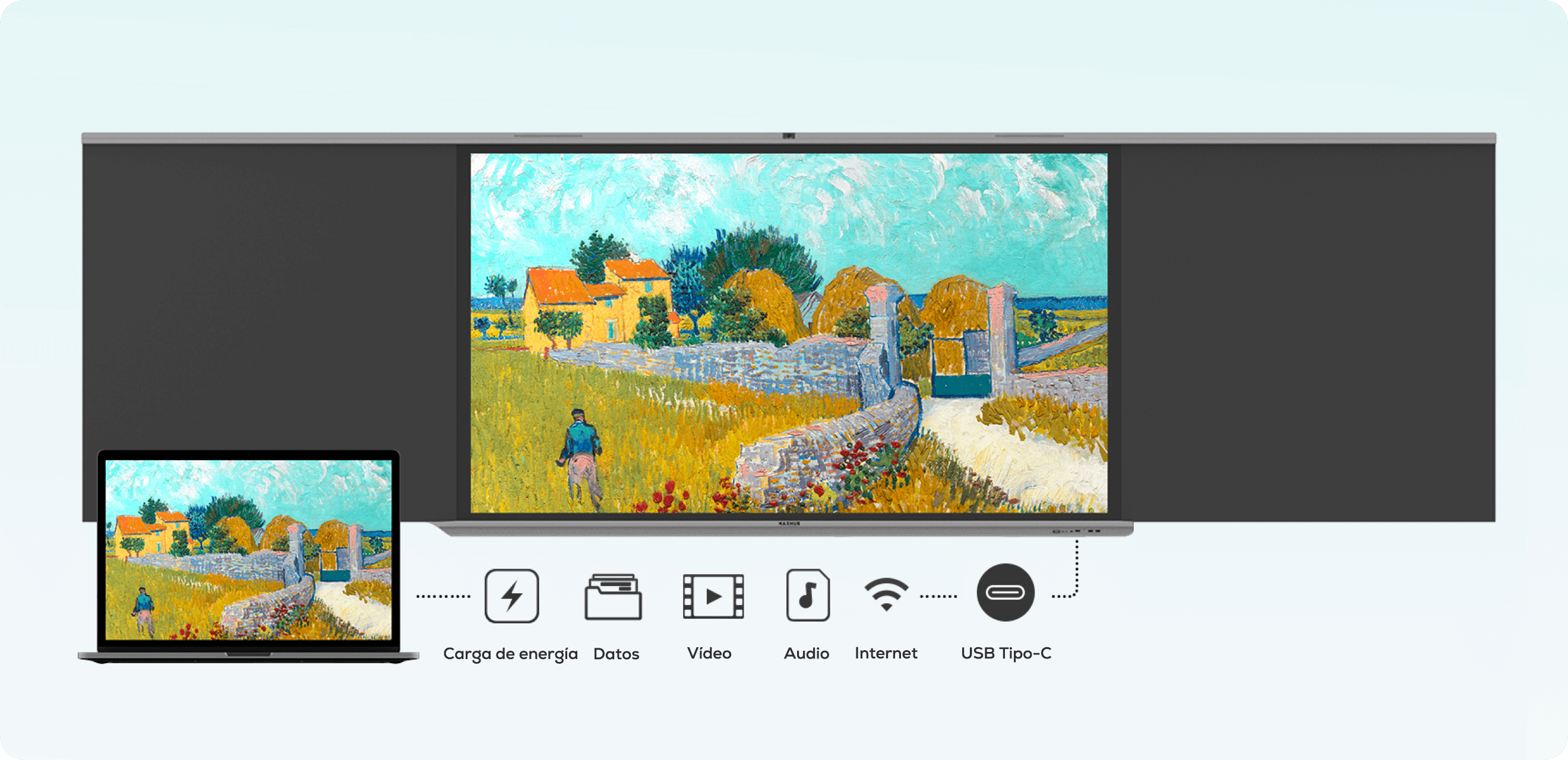 MAXHUB Smart Blackboard B8620 Pizarrón Inteligente 86" 4K | Pantalla Principal Híbrida para Educación | Escritura con Tiza y Digital, Android 11, USB-C 65W | Protección Ocular y Certificación IP5X | El Futuro del Aula Colaborativa y Digital