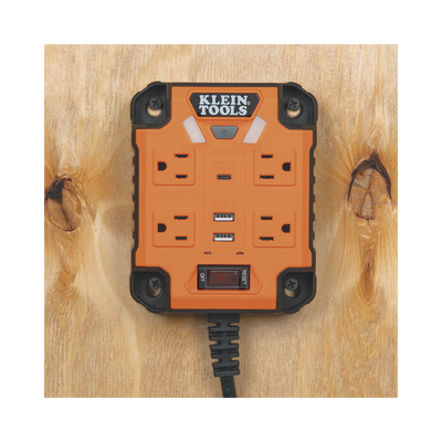 Multicontacto Powerbox 1, con 4 Salidas 120 Vca, 2 USB-A / 1 USB-C, Luces LED Integradas y Soporte Magnético
