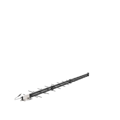 Antena LPDA de Alta Ganancia/ ESPECIAL PARA AMPLIFICADORES DE UNA A CINCO BANDAS DE FRECUENCIA/ 698-2700 MHz/ 12.15 dBi de Ganancia.