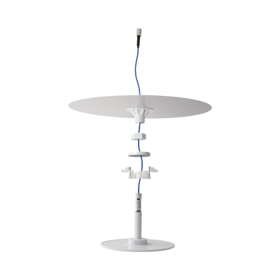 Antena Omnidireccional de Bajo Perfil Ultra Delgada con Reflector para Máxima Ganancia de 7dBi. Cubre bandas de celular 5G, 4G, 3G y WiFi de 608 a 2700 MHz.