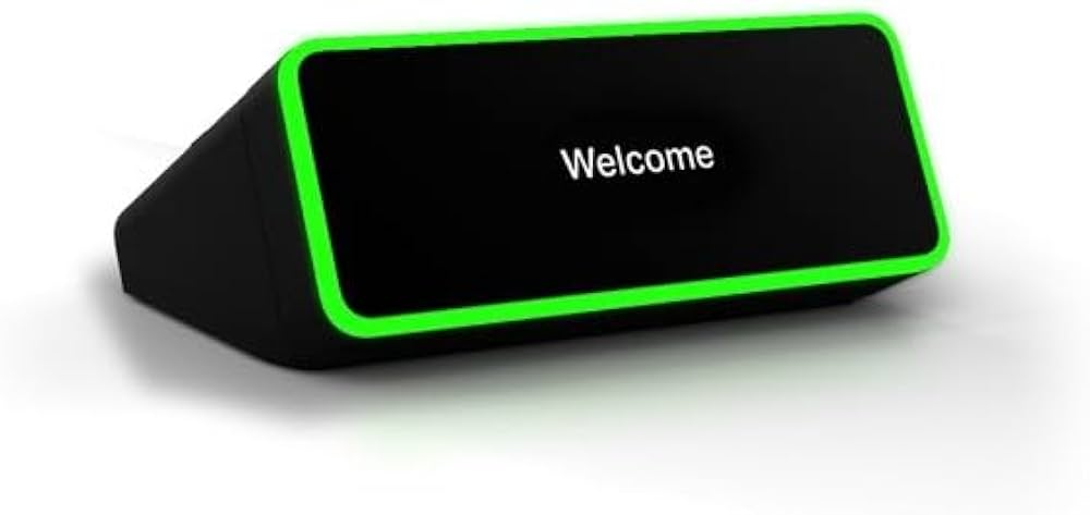 BIAMP Evoko Kleeo Desk Manager Sistema de reservación de estacion de trabajo, Interfaz OLED, multitáctil capacitivo, fácil de usar. Indicadores luminicos de estado de ocupación, Sensor de proximidad, compatible con tarjetas o etiquetas RFID