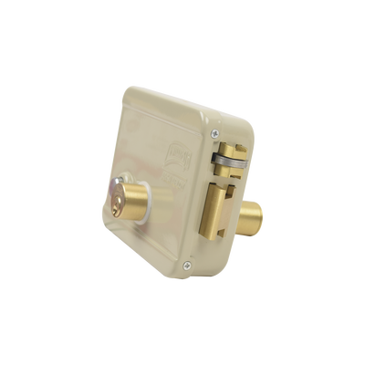 Cerradura Eléctrica / Incluye Llave / Derecha/ Con Botón integrado /Exterior