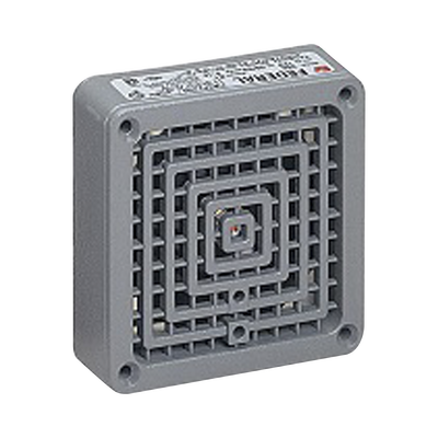 Bocina Vibratone® 350 con placa de ajuste, listado UL y cUL, 120 Vca, color gris