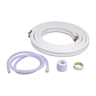 Kit de tubería / 1 / 4" y 3 / 8 " / Capacidad para minisplit AUFIT / 1 Tonelada / Cinta aislante / Accesorios / Longitud de 4 metros
