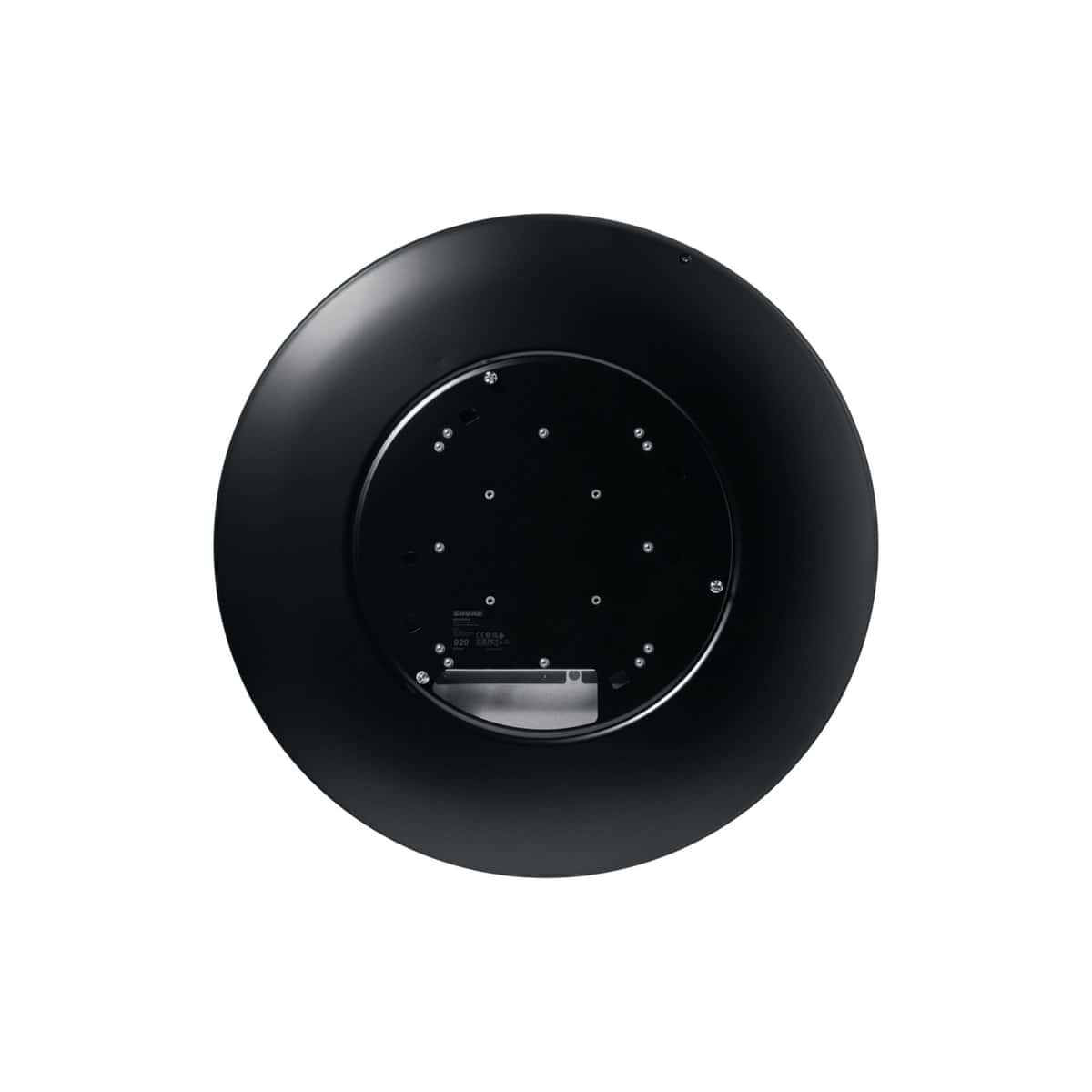 SHURE MXA920B-R Microfono ambiental para Videoconferencias y Salas de Reunión Micrófono de techo con audio profesional, formación automática de haces e integración en sistemas AV. Compatible con Zoom, Teams y más. Color NEGRO, formato redondo