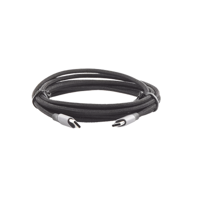 Cable USB-C a USB-C | 2 Metros | Transferencia de datos de 480 Mbps | Carga Rápida de hasta 60W | QC 4.0/3.0/2.0 | PD3.0 | FPC | AFC | Protección Integrada | Caja de Aluminio | Nylon Trenzado | Color Negro.