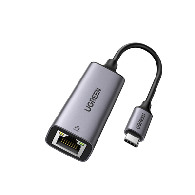 Adaptador de Red USB-C 3.1 (5 Gbps) a RJ45 | Thunderbolt 3 | Admite 10/100/1000 Mbps | Chip Inteligente | Amplia Compatibilidad | Caja de Aluminio | Longitud del cable 10 cm.