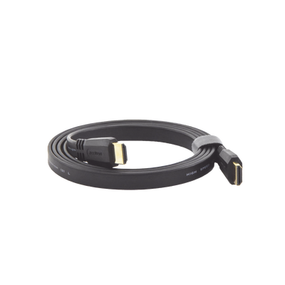 Cable HDMI 2.0 Plano de 1.5 m / 4K@60Hz / HDR / 3D / HEC (Canal Ethernet HDMI) / ARC (Canal de Retorno de Audio / Color Profundo de 48 bits / Audio de 32 canales / HDCP /Audio Dolby True HD 7.1 / 18 Gbps / Estañado y Triple Blindaje / Anti Interfer