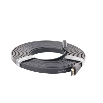 Cable HDMI 2.0 Plano de 5 m / 4K@60Hz / HDR / 3D / HEC (Canal Ethernet HDMI) / ARC (Canal de Retorno de Audio) / Color Profundo de 48 bits / Audio de 32 canales / HDCP /Audio Dolby True HD 7.1 / 18 Gbps / Estañado y Triple Blindaje / Anti Interfere