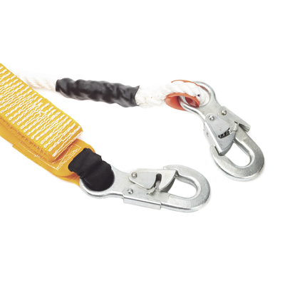 Amortiguador con Cable de Protección de Nylon y 2 Ganchos de Seguro Doble.