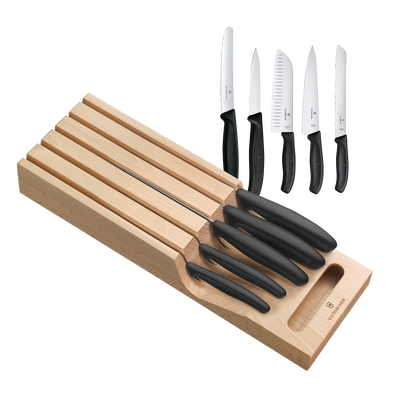 Portacuchillos de Cajón y 5 Cuchillos Swiss Classic