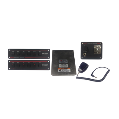SIRENA con 2 Controles de Mando y un Micrófono con Funciones Incorporadas a la Sirena Electronica PA300