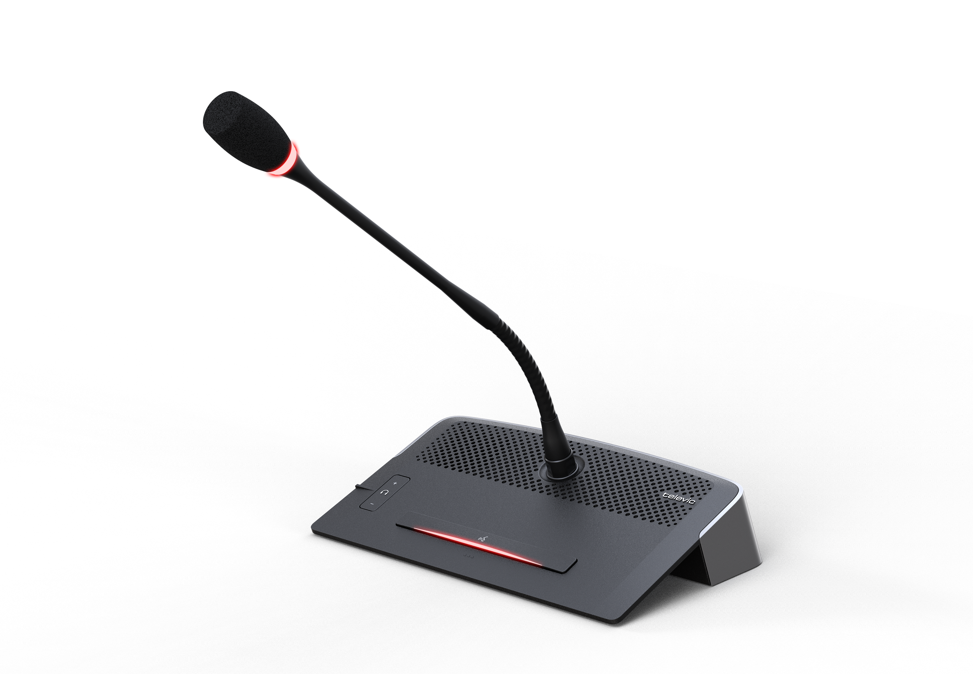 TELEVIC D-Cerno D SL Unidad de discusión digital para delegado. plug & play, botones táctiles, conexiones de auriculares, control de volumen