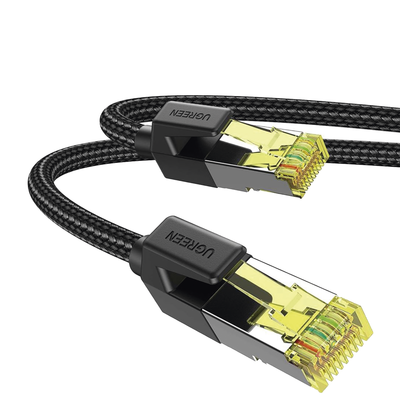 Cable Ethernet Cat7 CLASSâ… F/FTP Redondo con Malla de Nylon 2 Metros