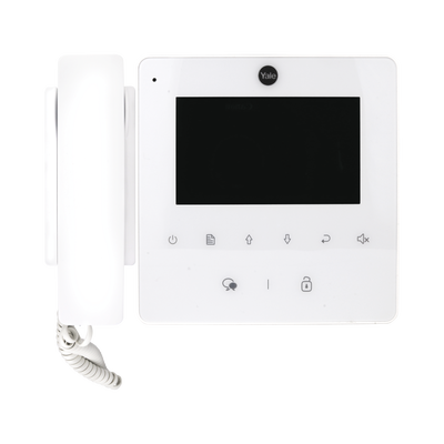 Monitor con teléfono blanco YDV4702 para tvportero 80126