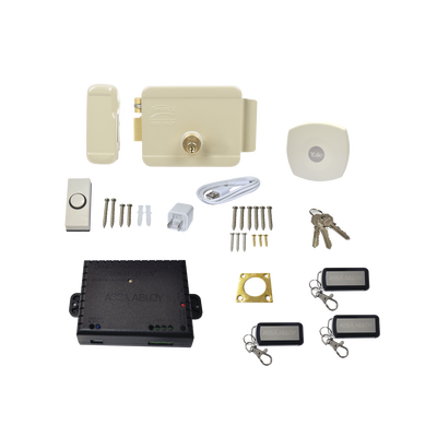 Kit Cerradura Eléctrica 321DC Izquierda y Hub para Apertura a través de Smartphone, Compatible con YALE CONNECT