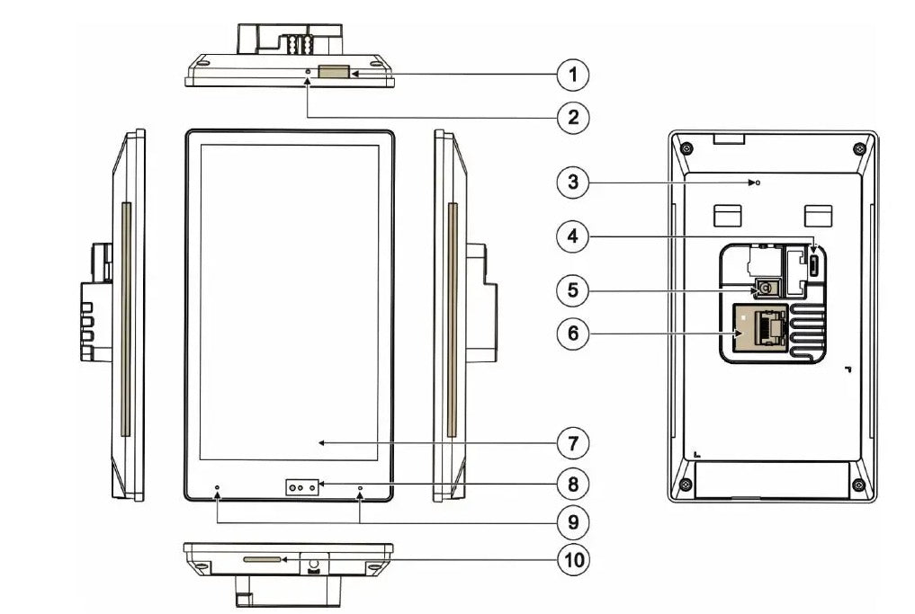KRAMER KT-205WM Panel táctil de 5.5" pulgadas para montaje en pared, Cable Ethernet único para conectividad y alimentación PoE Opciones avanzadas de conectividad Wi-Fi, Android 11