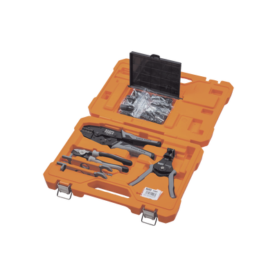 Juego de Herramientas de Conexión Fotovoltaica (Solar), 6 Piezas: Estuche, 2 Llaves Aisladas MC4, Cortador 1/0 AWG Al, Pelacables 6-12 AWG Sólido y 8-14 AWG Trenzado, Ponchadora MC4T 10-14 AWG