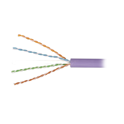 Bobina de Cable Blindado F/UTP de 4 Pares, Z-MAX, Cat6A, Soporte de Aplicaciones 10GBase-T, LS0H (Libre de Gases Toxicos), Color Violeta, 305m