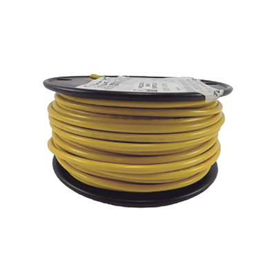 Cable Marino Primario 12 AWG / Rollo de 100 pies / Aislamiento PVC Amarillo Resistente / Flexible y Resistente a la Corrosión / Grado Marino / 600V / Temperatura 105°C Seco 75°C Húmedo / Cumple UL 1015, UL 1028, UL 1230, UL 1231