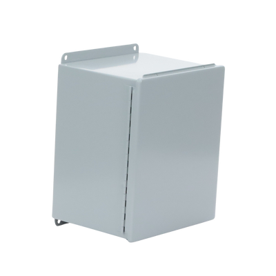 Gabinete de Bisagra Continua NEMA 12; IP66 de Uso en Intemperie, 305 x 254 x 203 mm, De Acero, Color Gris