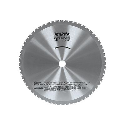 Disco de 12" de 60 Dientes con Puntas de Carburo para Cortar Metal