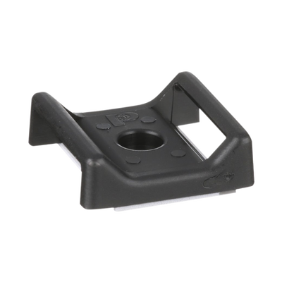 Sujetador Para Cable, con Adhesivo, 28.5 x 28.5 mm (1.12 in x 1.12 in), Color Negro, Paquete de 100pz