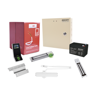 KIT D/ACCESO Y ASIST C/LECT BIOMETRICO INCLUYE "Incluye bobina de cable Gratis"